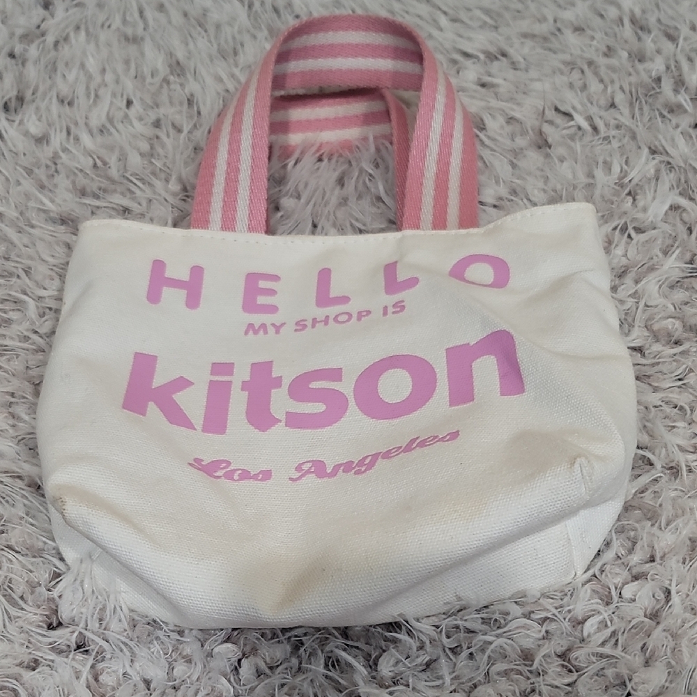 Sale!  Kitson VTG White and Pink Tote Bag